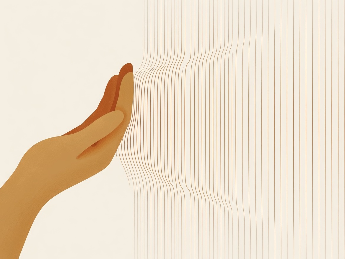 Abstract illustration for Rolfing process step 5: The hands-on work