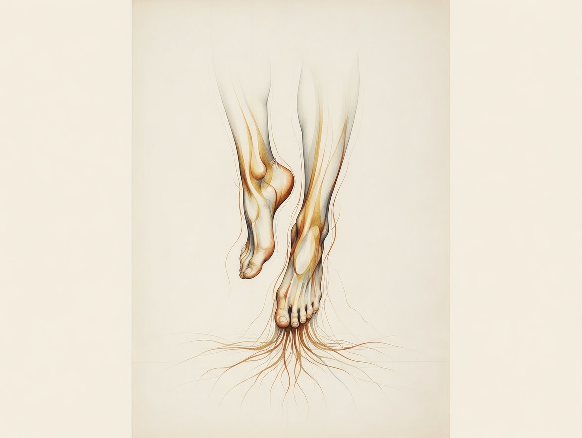 Abstract illustration for Rolfing session 2: Feet + lower legs