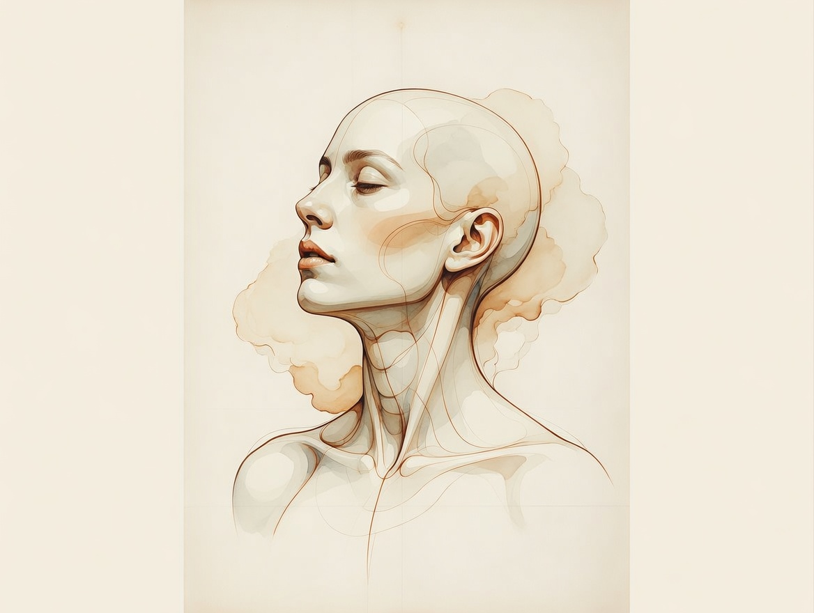 Abstract illustration for Rolfing session 7: Neck + cranium